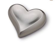 Herz flach silber matt